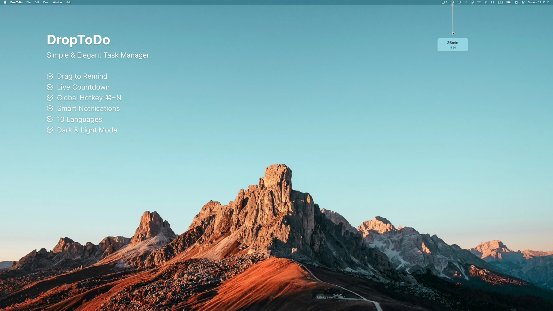 DropToDo app screenshot